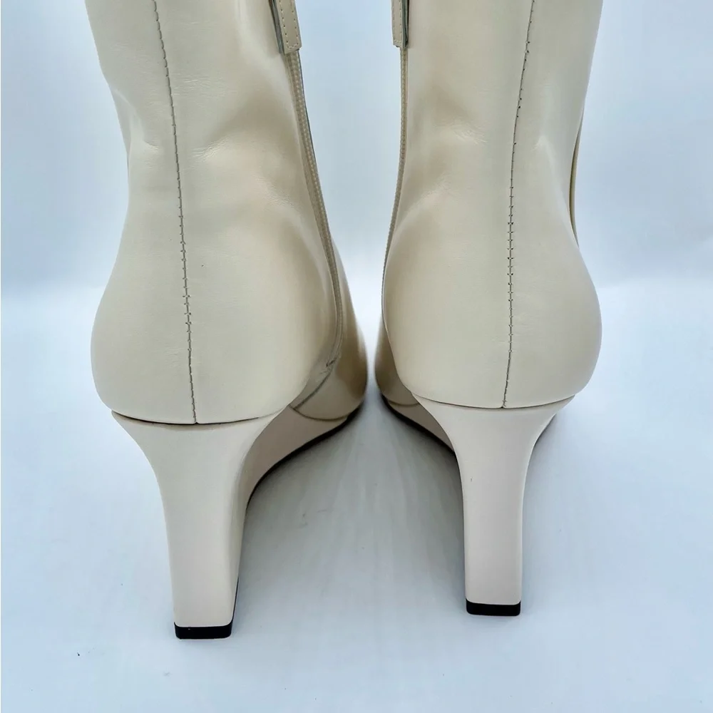BN Sanctuary Cream Pacer Wedges Boots Size 9M